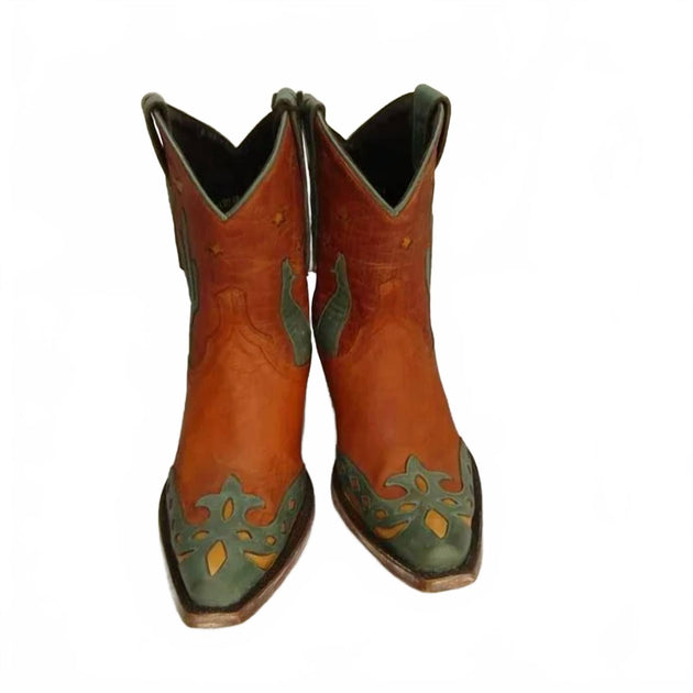 Allens Boots Coyote Moon Cowboy Boots Blue US 6.5 4