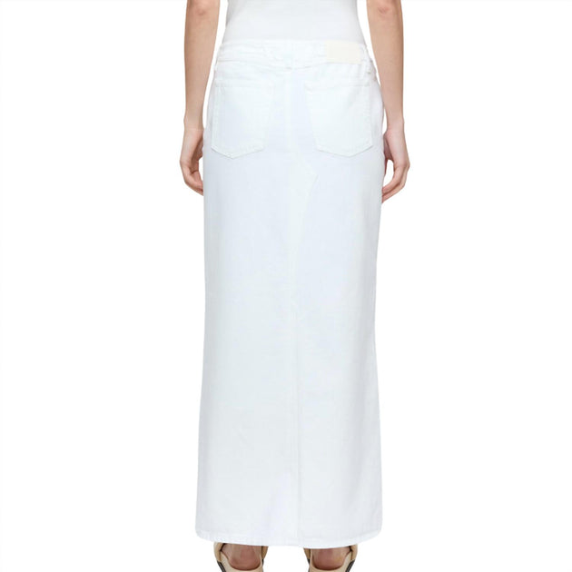 CLOSED Women's Denim Maxi Skirt White 27 3