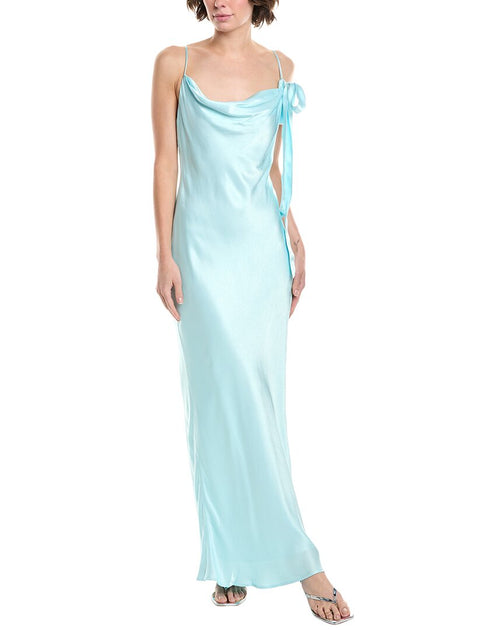 crista cowl neck maxi dress Bardot Women's Renu Cowlneck Dress - Blue - Size 8