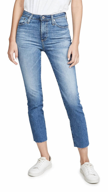 AG Jeans Isabelle Straight Crop Jeans Blue 26 2