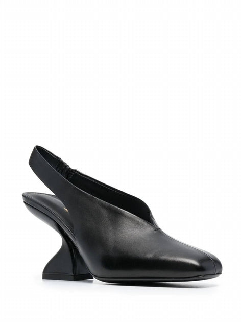 Salvatore Ferragamo F-Heel Slingback Pumps Black US 5 2