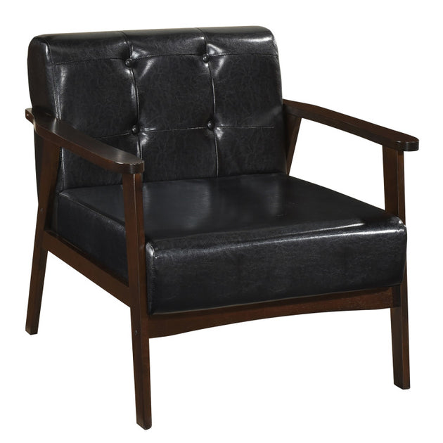 Hivvago Accent Chair Beige/Black/Walnut 4