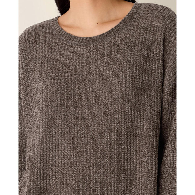 Eileen Fisher Jewel Neck Sweater Grey XL 3