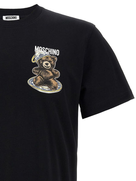 Moschino Rundhals T-Shirt Schwarz Groß 3