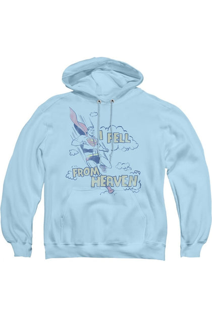 Gildan Superman I Fell Hoodie Blue Large 2