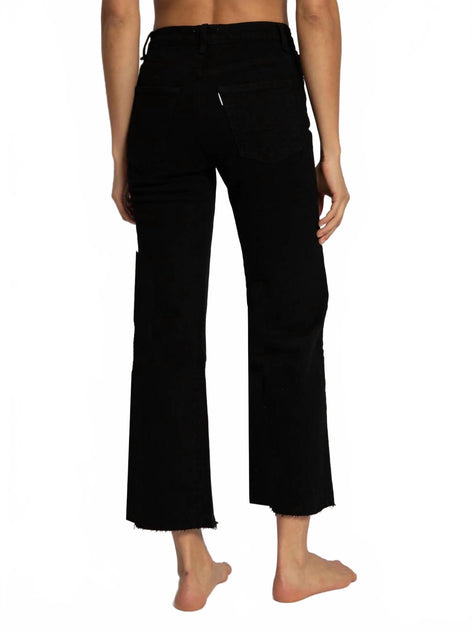 ASKK NY Women's Resin Slim Crop Pants Black 28 3