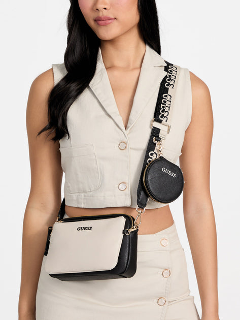 00sレザー ウエストコンチョ バック 石付き y2k ケムリ風 グランジコア ARTEMIS Mini Double Zip Crossbody クロスボディバッグ レディース