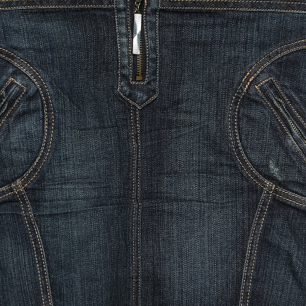 Just Cavalli Vintage Blue Denim Skirt Black Small 4