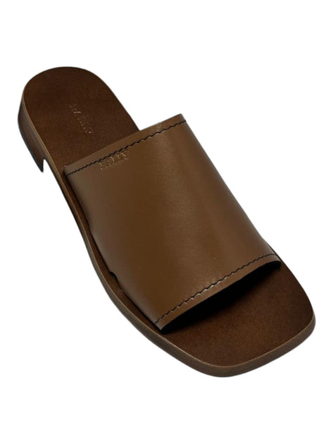 Bally Ofera Flat Sandals Brown US 8 2