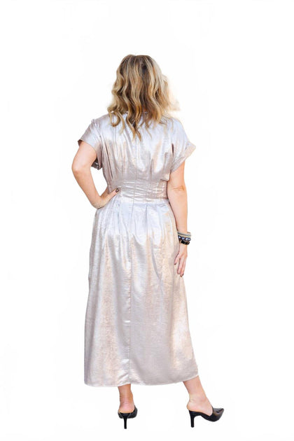 entro Silkstone Midi Dress Purple Large 3