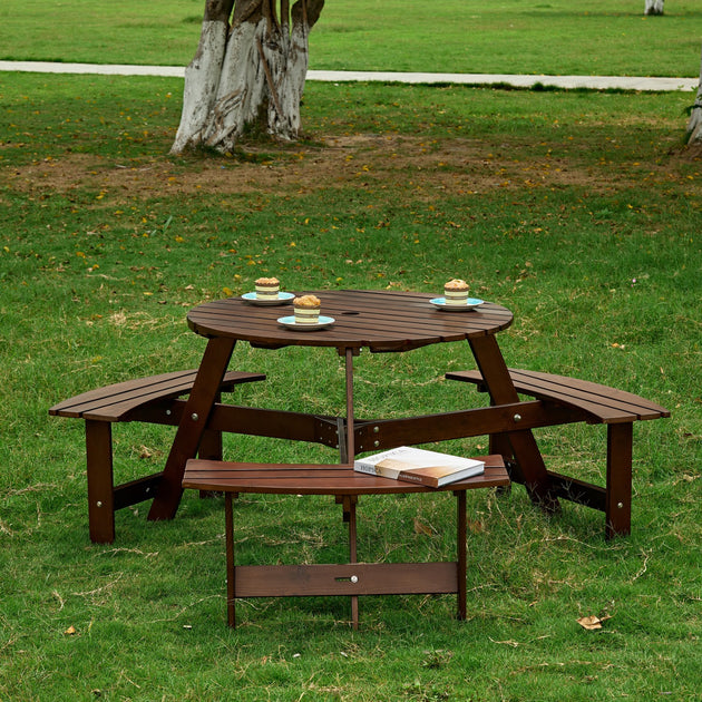 Streamdale Picnic Table Brown 4