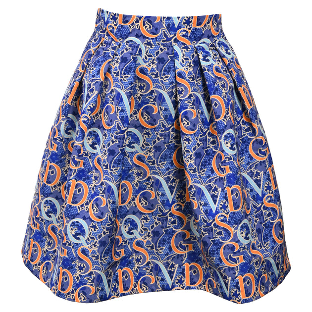 Mary Katrantzou Printed Mini Flared Skirt Multicolor UK 6 2