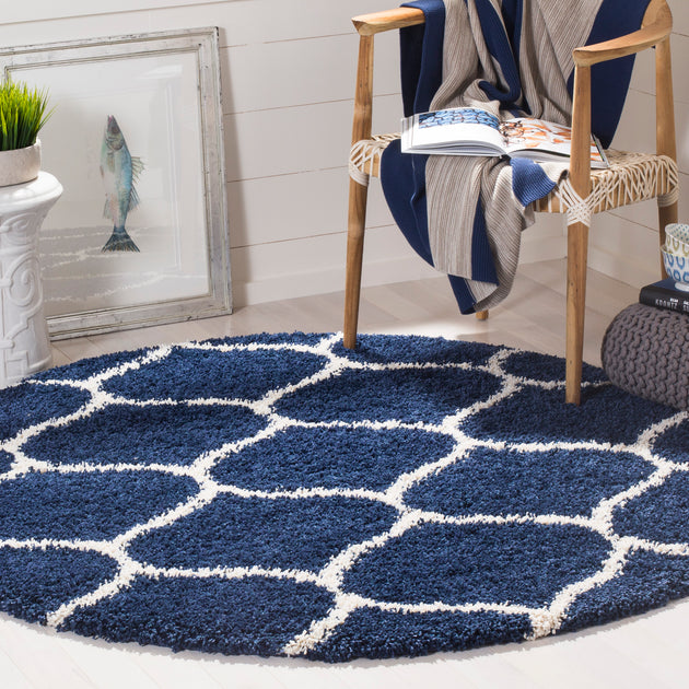 Safavieh Hudson Shag Area Rug Navy Ivory 4
