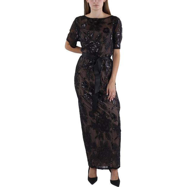 adrianna papell sequin lace dress Adrianna Papell Scoop Back Sequin Gown main image 0