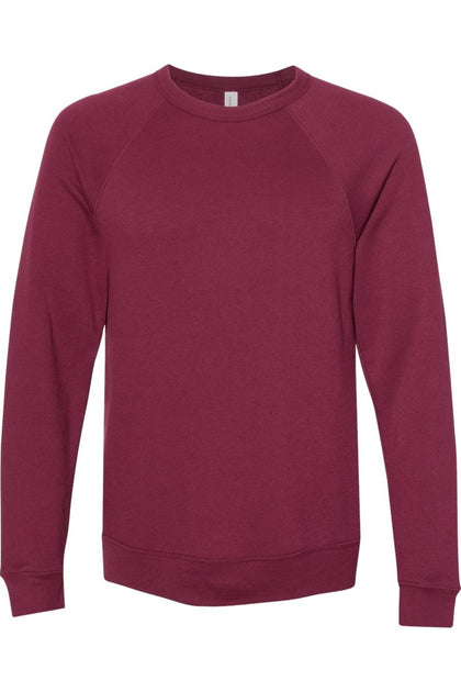 Bella + Canvas Unisex Adult Fleece Raglan Sweatshirt Pink Large 2