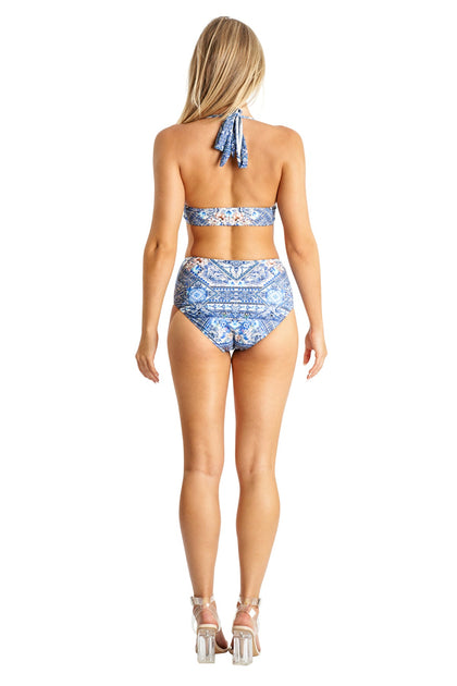 La Moda Clothing Hera Tribal Two Piece Bikini Set Blue XLarge 3