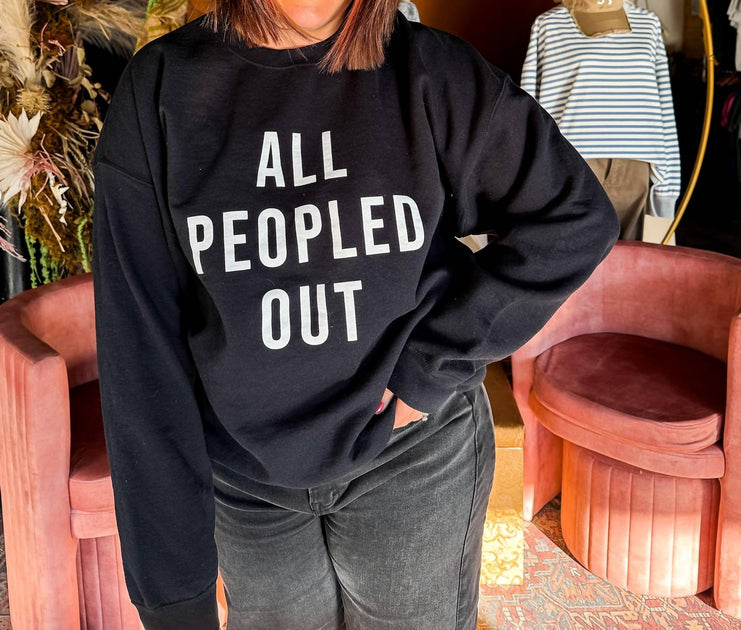 mugsby All Peopled Out Sweatshirt Schwarz XLarge 2