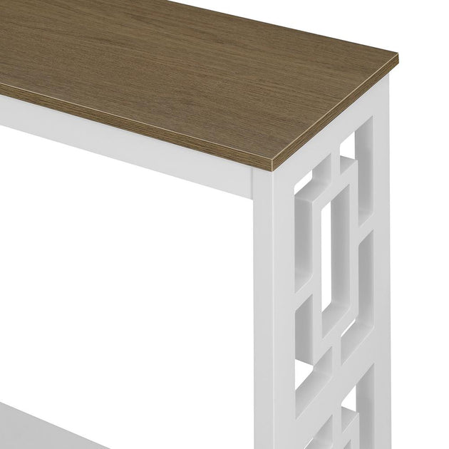 Convenience Concepts Town Square Console Table Driftwood/White 4