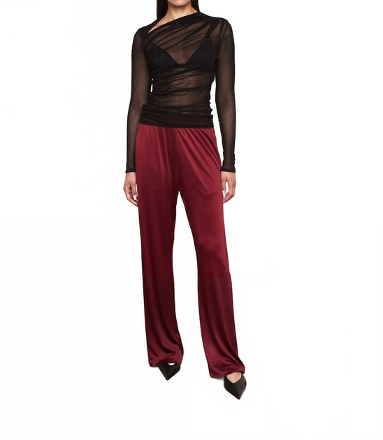 Enza Costa Liquid Jersey Resort Pant Red XLarge 2
