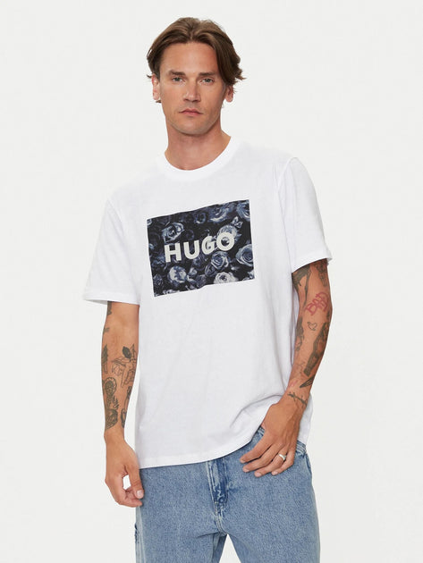 Hugo Boss Dulive Square Logo T-Shirt White Small 2