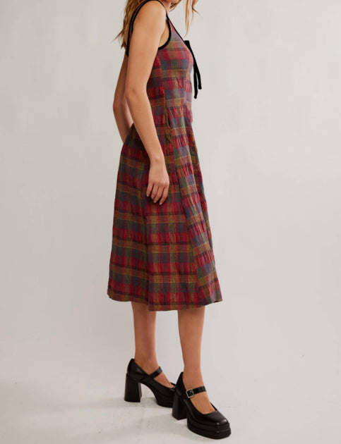 Free People Freya Plaid Dress Multi Small 5