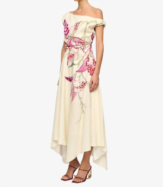 Clea Waverly Dress Beige Small 4