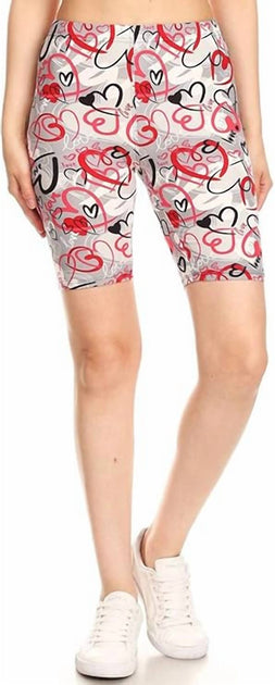Love It Valentines Biker Babe Shorts White XL 2