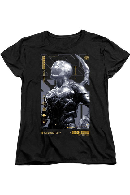 Gildan Beetle Heads Up Kurzarm T-Shirt Schwarz Small 2