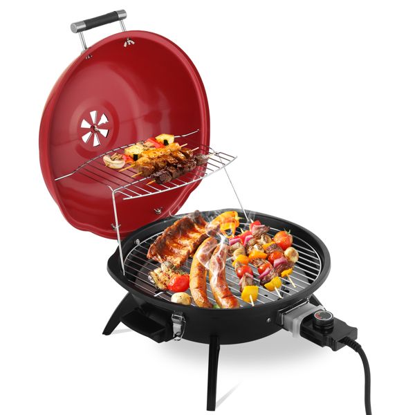 ESTASSAY Electric Countertop BBQ Grill Red 2