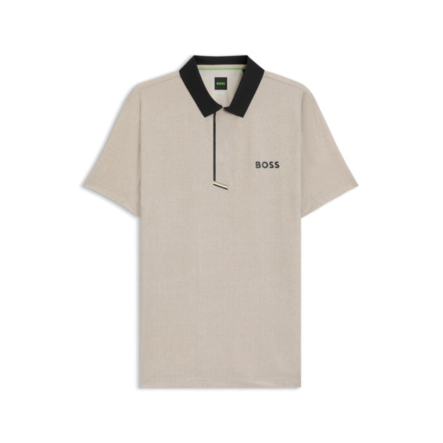 Boss Active Paddy Polo Shirt Beige Small 2