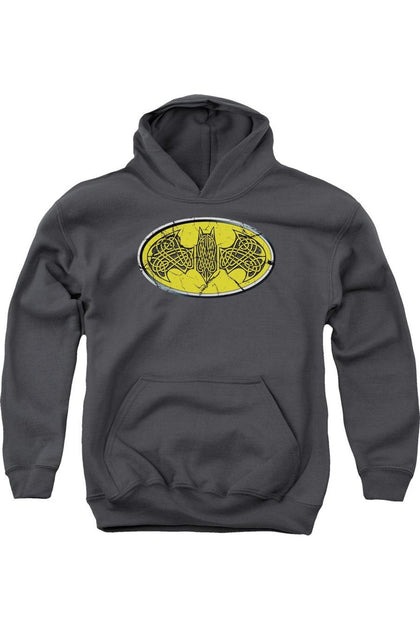 Gildan Batman Celtic Shield Youth Hooded Sweatshirt Black Small 2