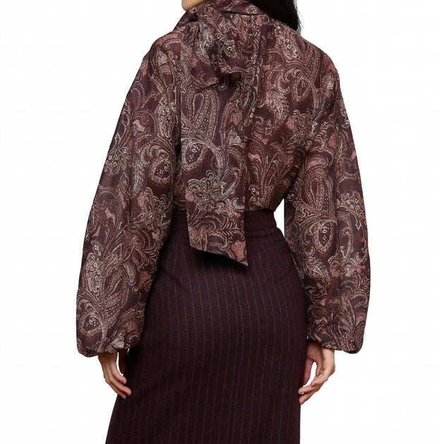 L'Agence Rhett Over Blouse Brown Medium 3