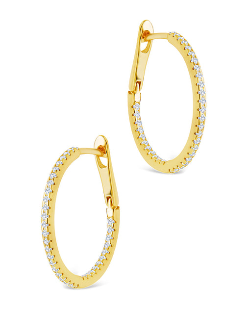 Sterling Forever Lilia CZ Infinity Hoops Silver 4