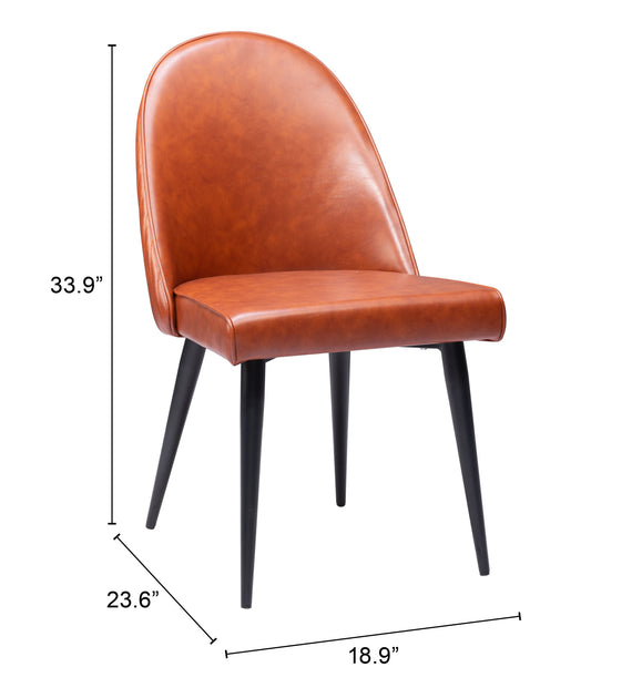 Hivvago Silloth Armless Dining Chair Brown 4
