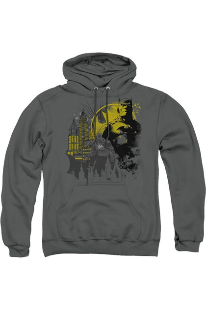 Gildan Batman The Dark City Kapuzenpullover Grau Groß 2