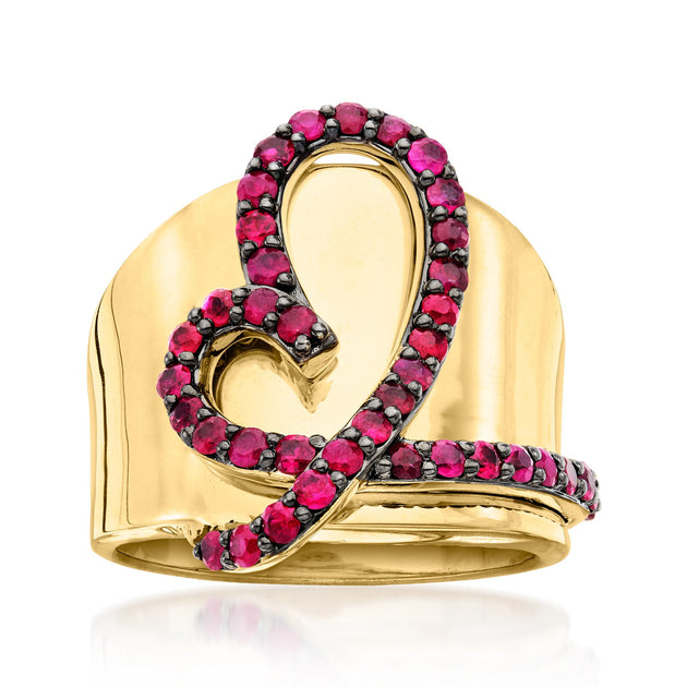 Ross-Simons Ruby Heart Ring Red US 5 3