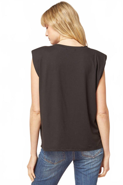 entro Solid Shoulder Pad Top Black Small 4