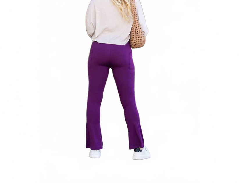 Julia Rose Reese Flare Leggings Purple L/XL 3