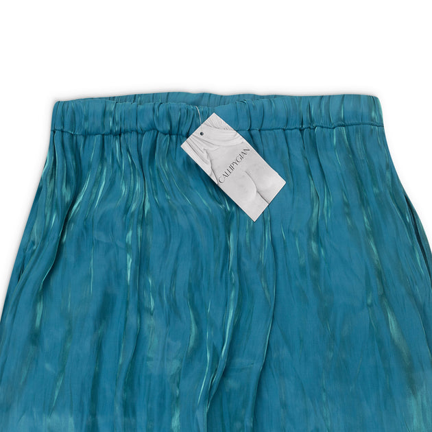 Callipygian Iridescent Pull On Straight Pants Blue Medium 4