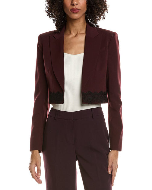 Kenneth Cole Fitted Cropped Blazer Red US 12 2