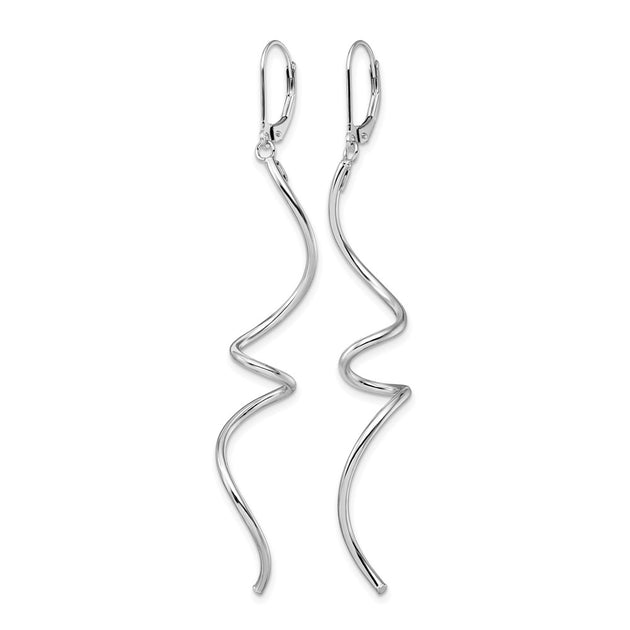 Diamond2Deal Twisted Drop Earrings Silver 3