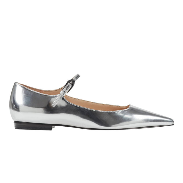Marc Fisher Trella Mary Jane Flat Silver US 9.5 3