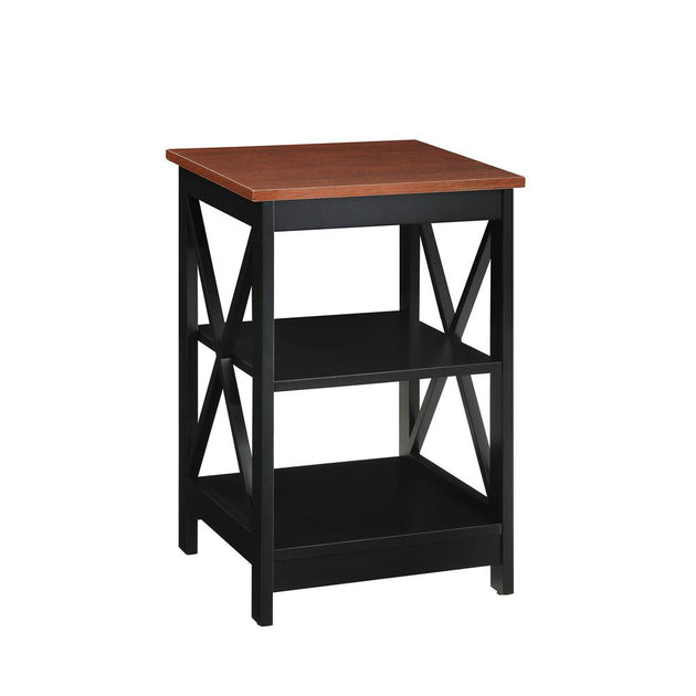 Convenience Concepts Oxford End Table Cherry/Black 2