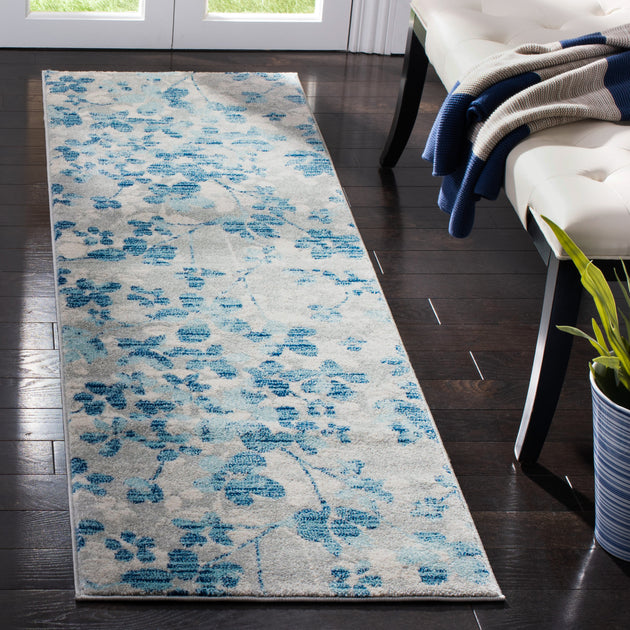 Safavieh Evoke EVK236 Area Rug Grey / Light Blue 3