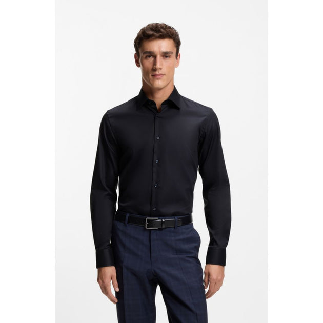 Boss Easy-iron Slim-fit Shirt Black US 18 4