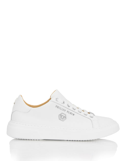 Philipp Plein Hexagon Leather Low-Top Sneakers White EU 44 4