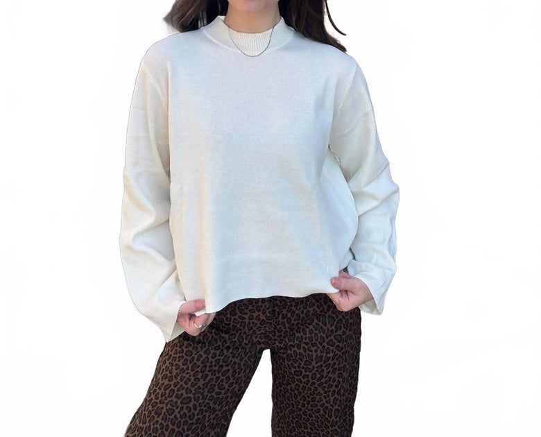 entro Carley Crewneck Sweater Blue Small 2