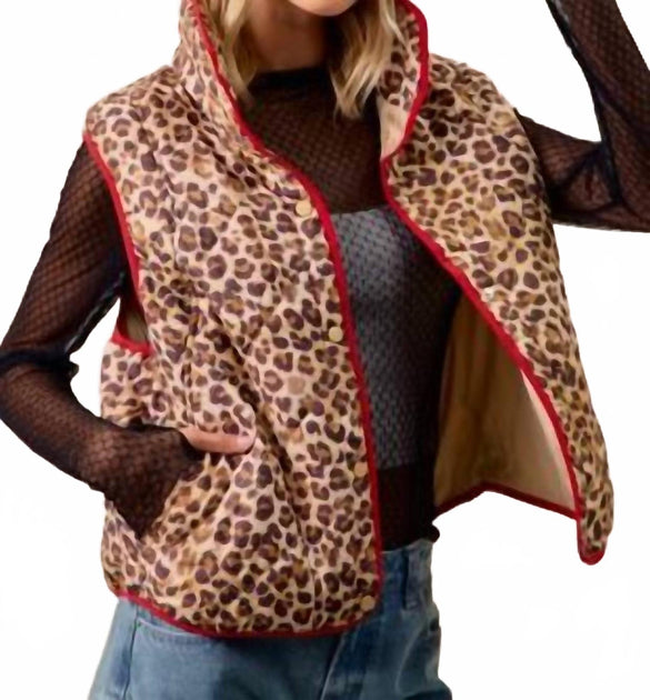 BiBi Cropped Puffer Vest Brown XL 2