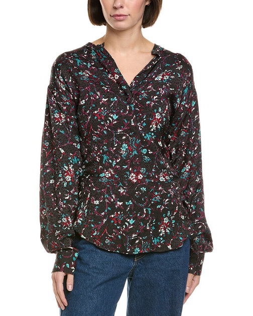 Isabel Marant Etoile Catchell Chemise Jacquard Noir EU 40 2