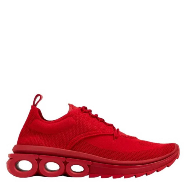 Salvatore Ferragamo Nima Knit Running Sneakers Red US 6.5 2